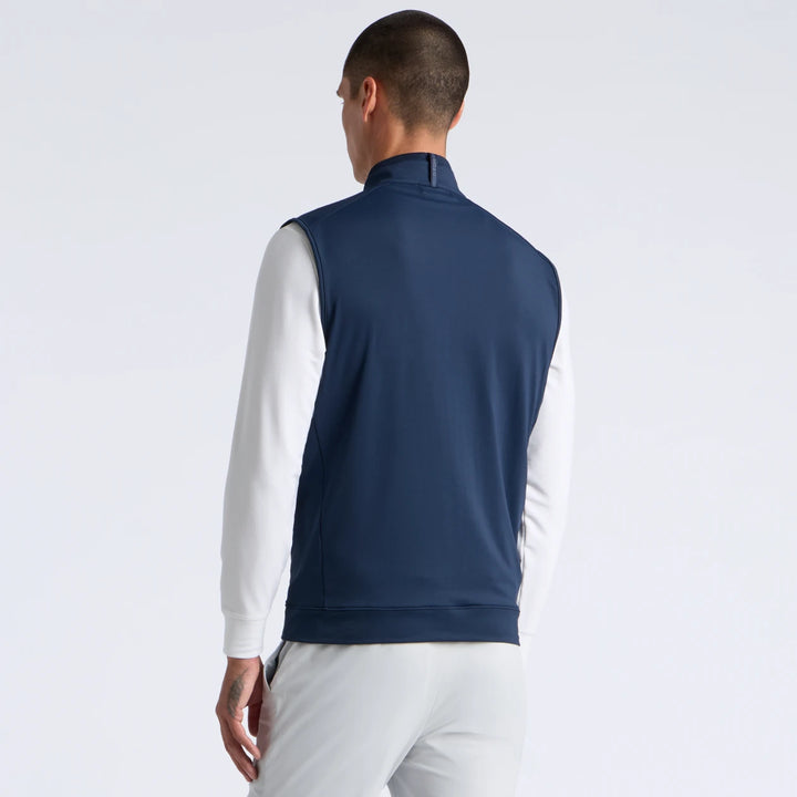 Brushed Back Tech Terry 1/4 Zip Vest - Twilight