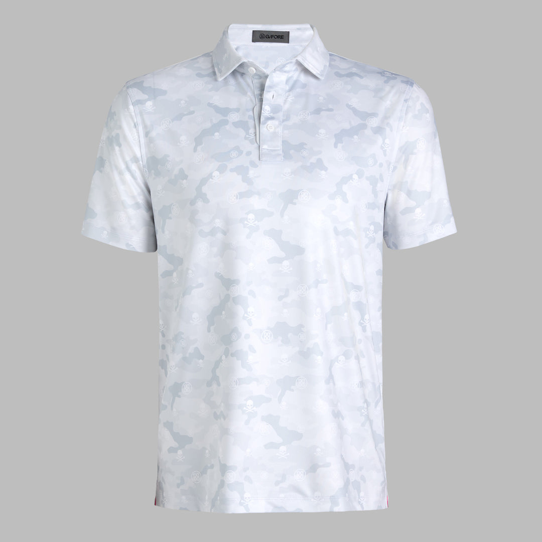 Icon Camo Tech Stretch Jersey Polo - Snow