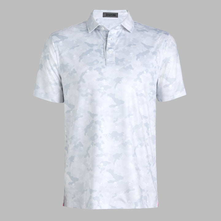 Icon Camo Tech Stretch Jersey Polo - Snow