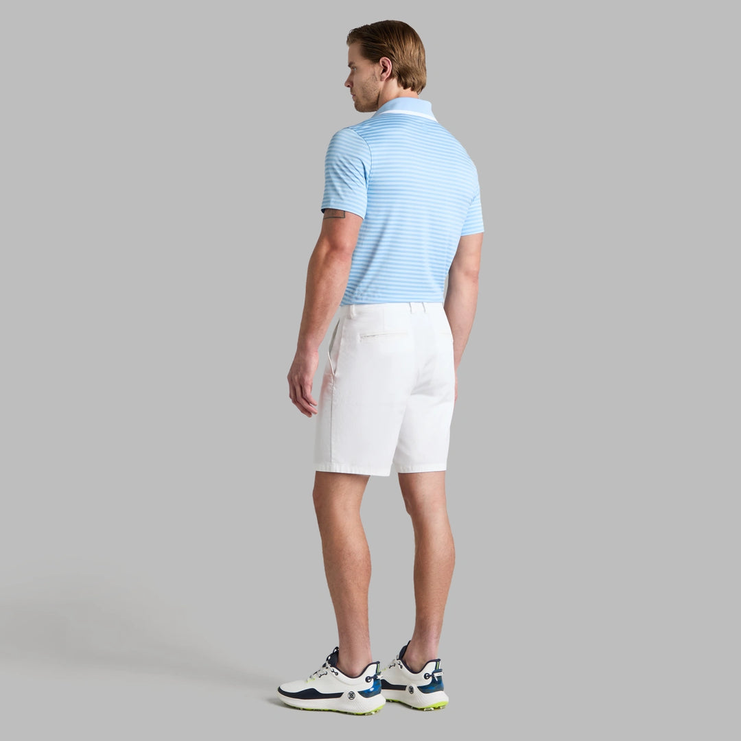 Perforated Stripe Jersey Polo - Baja