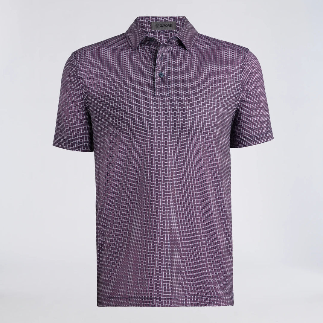 Mod Geo Tech Jersey Polo - Twilight / Dark Plum
