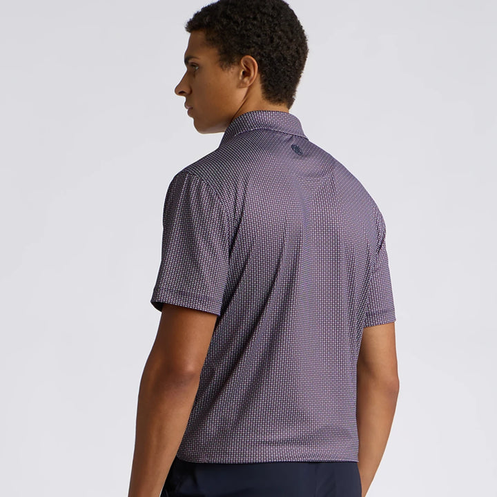 Mod Geo Tech Jersey Polo - Twilight / Dark Plum