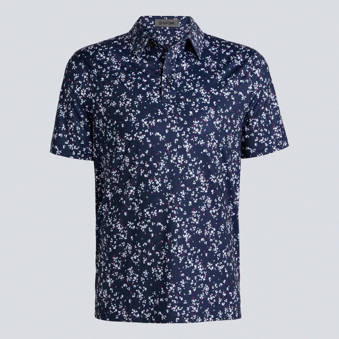 Wildflower Tech Jersey Polo - Twilight/Snow