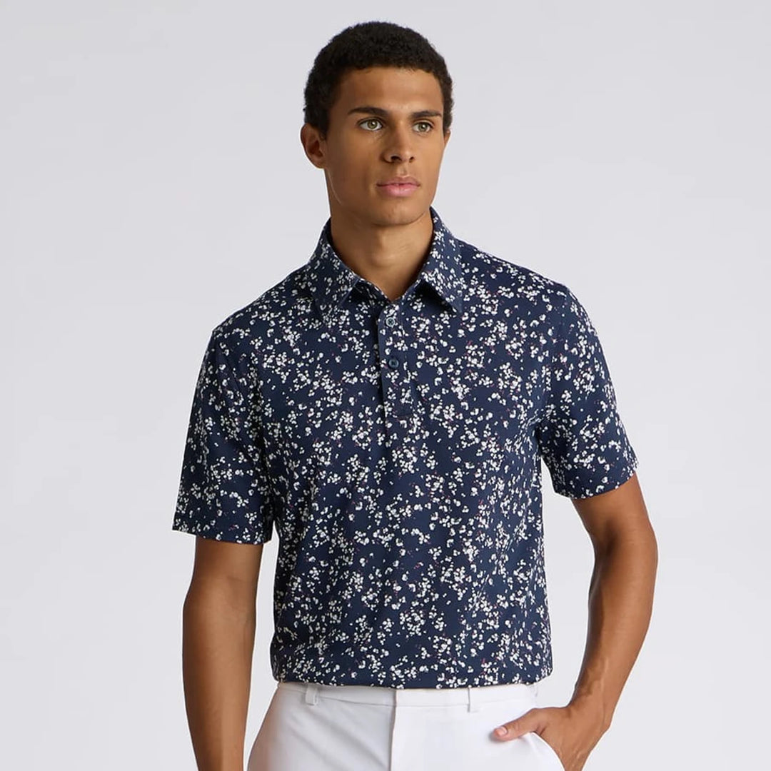 Wildflower Tech Jersey Polo - Twilight/Snow