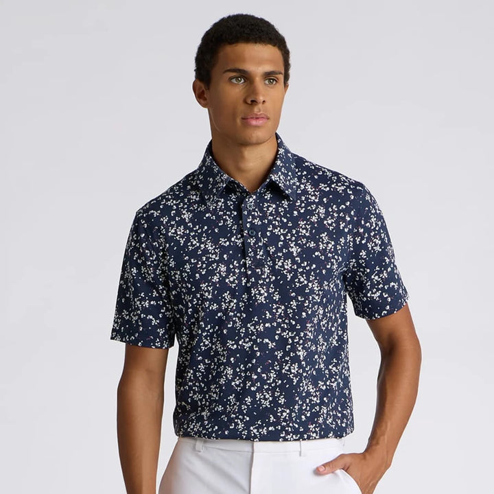 Wildflower Tech Jersey Polo - Twilight/Snow