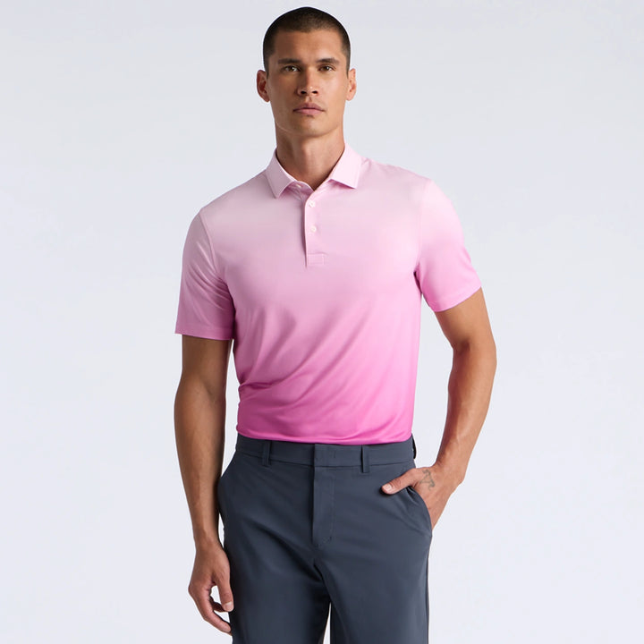 Gradient Tech Jersey Polo - Blush / Dark Plum