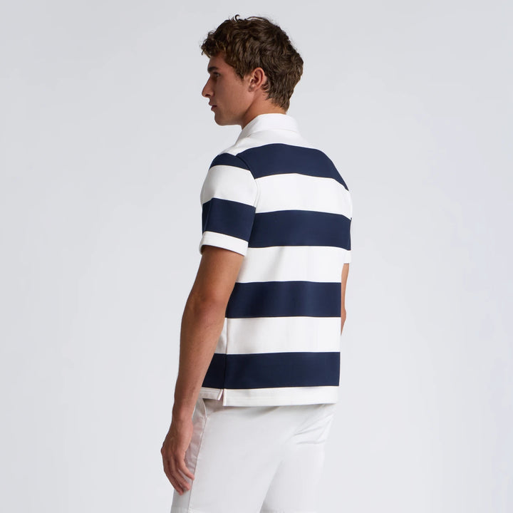 Yarn Dye French Terry Rugby Polo - Twilight/Snow