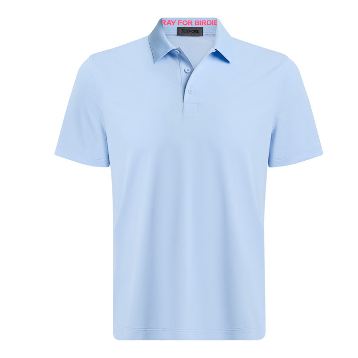 Pray For Birdies Tech Piqué Polo - Sky