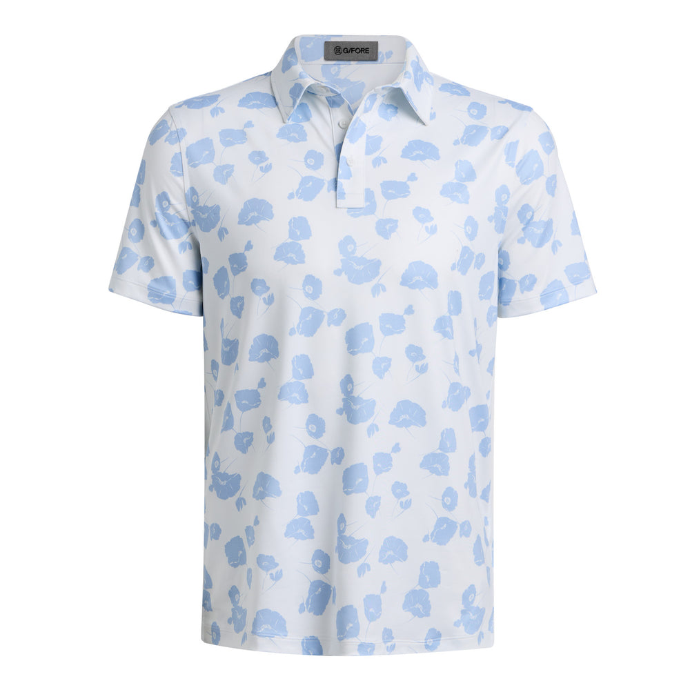 Big Poppy Tech Jersey Polo - Snow / Sky