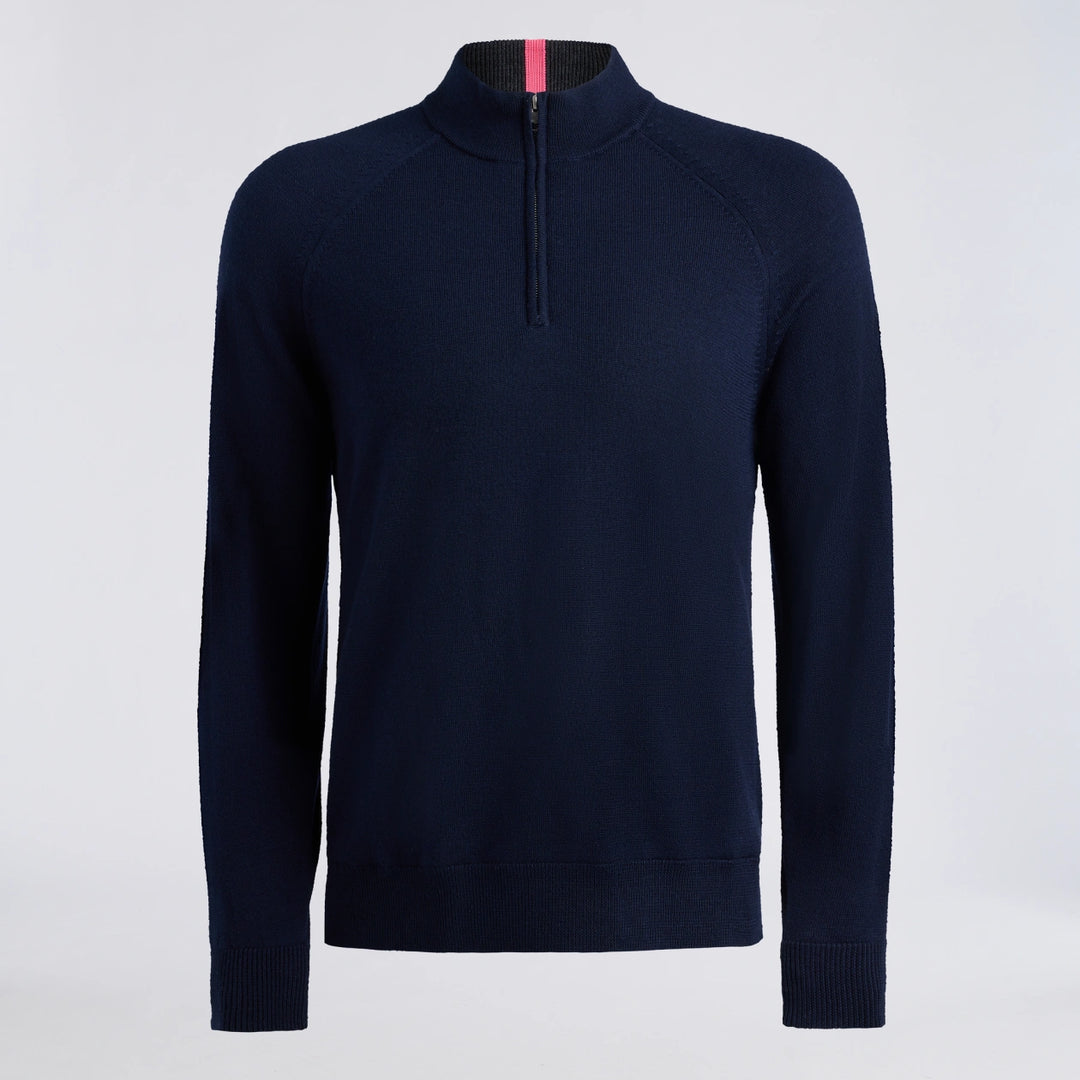 Circle G Merino Wool 1/4 Zip Pullover - Twilight / Charcoal Melange