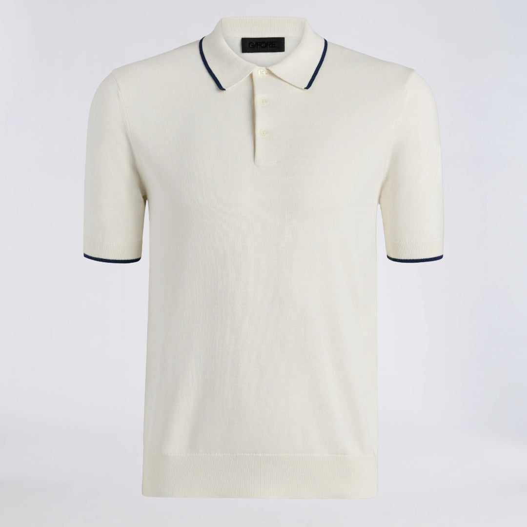 Cooling Cotton Polo - Chalk White