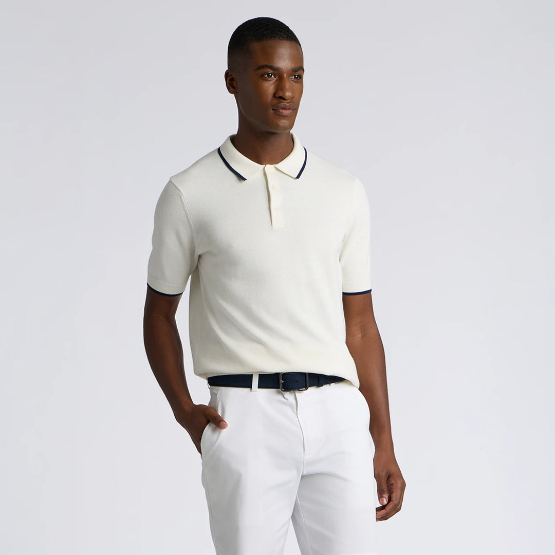 Cooling Cotton Polo - Chalk White
