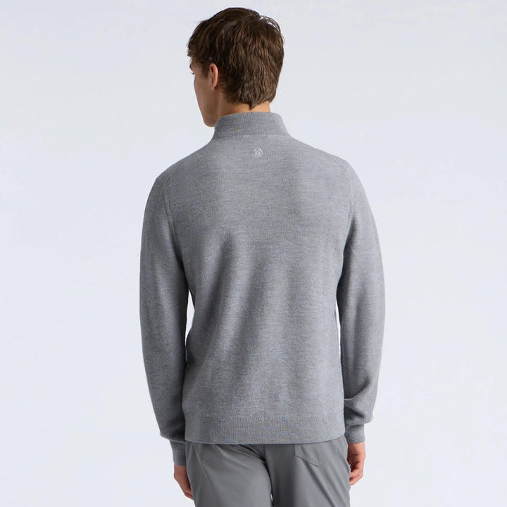 The Club Merino Wool 1/4 Zip Sweater - Nimbus Melange