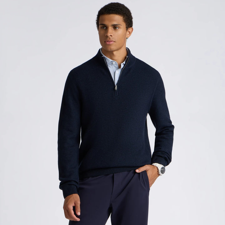 The Club Merino Wool 1/4 Zip Sweater - Twilight