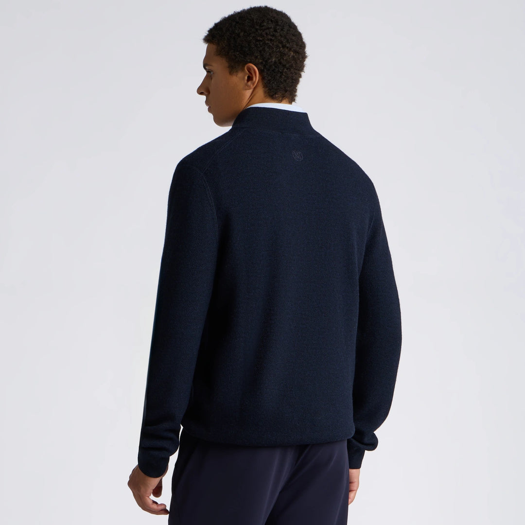 The Club Merino Wool 1/4 Zip Sweater - Twilight
