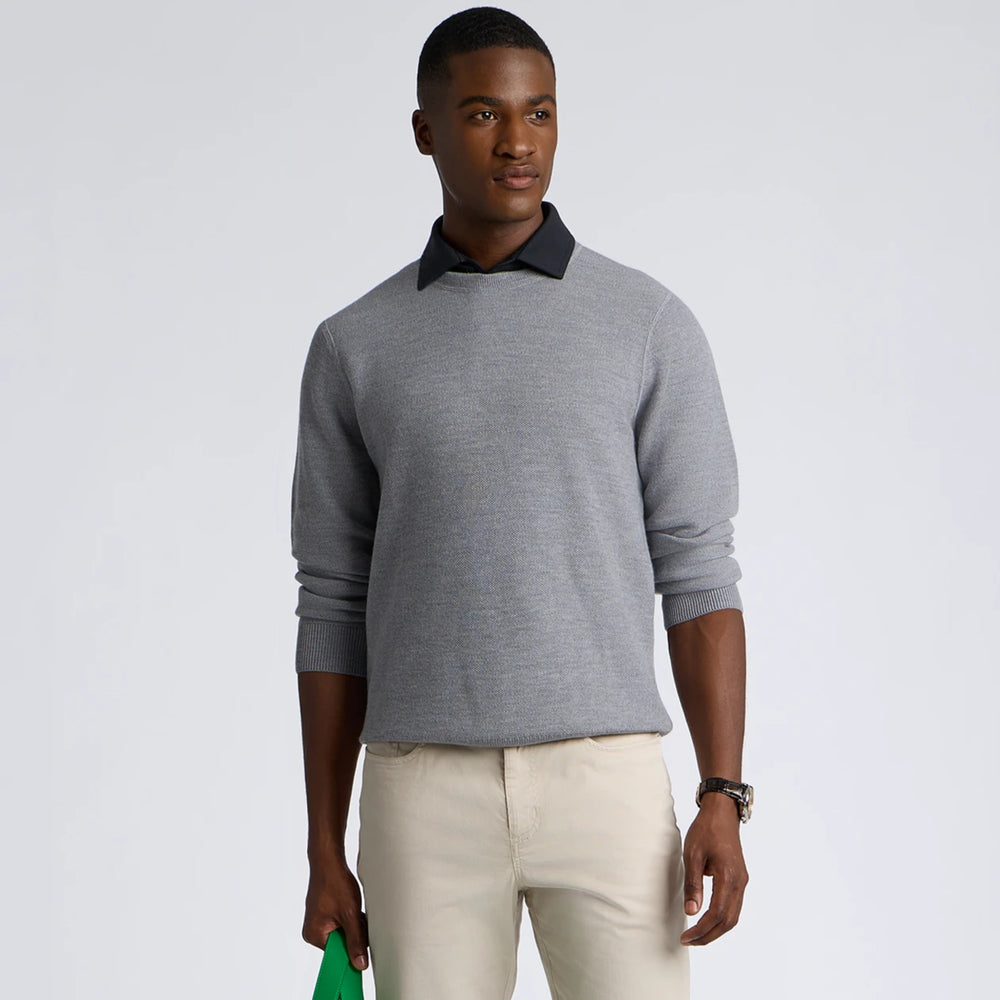 The Club Merino Wool Crewneck Sweater - Nimbus Melange