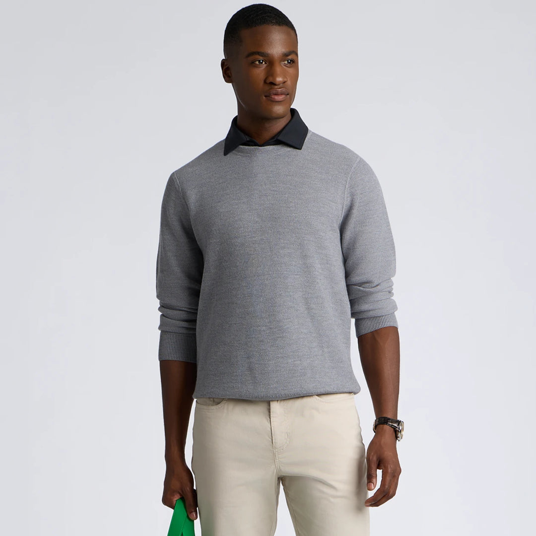 The Club Merino Wool Crewneck Sweater - Nimbus Melange