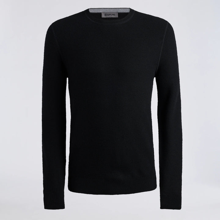 The Club Merino Wool Crewneck Sweater - Onyx