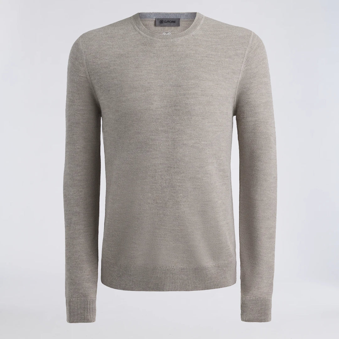 The Club Merino Wool Crewneck Sweater - Pumice Melange