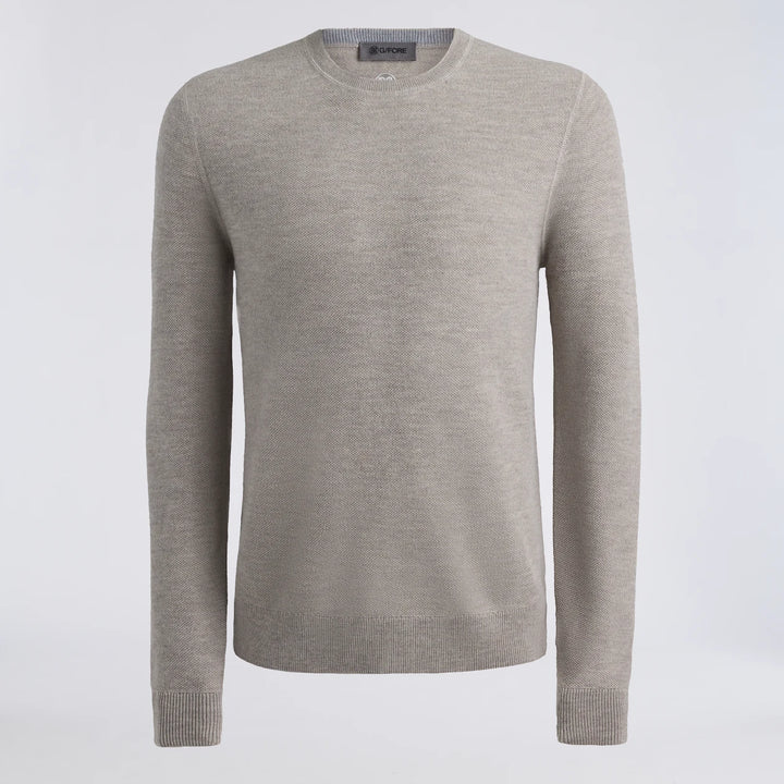 The Club Merino Wool Crewneck Sweater - Pumice Melange