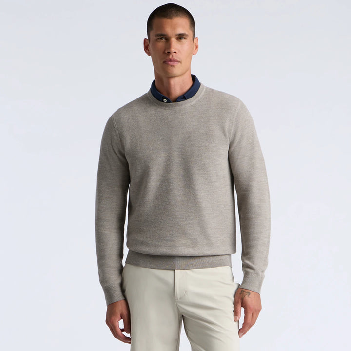 The Club Merino Wool Crewneck Sweater - Pumice Melange
