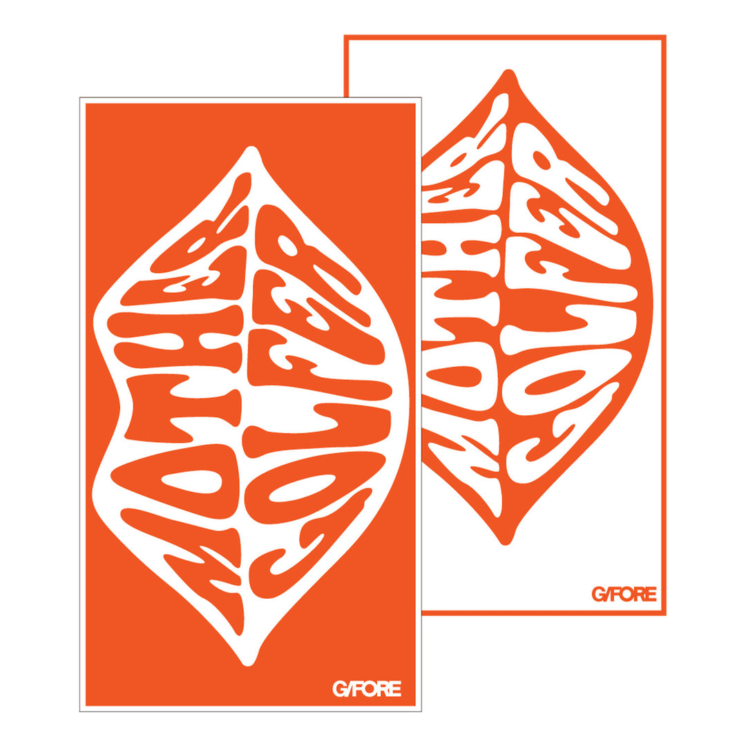 Mother Golfer Towel - Snow/Shocking Orange