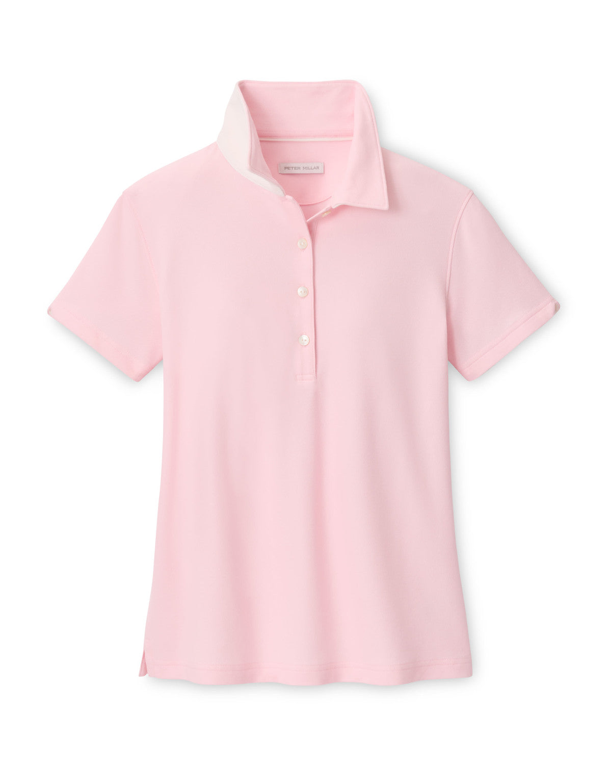 Coolspun Lite Cotton Piqué Polo - Pearl Pink/Soft White