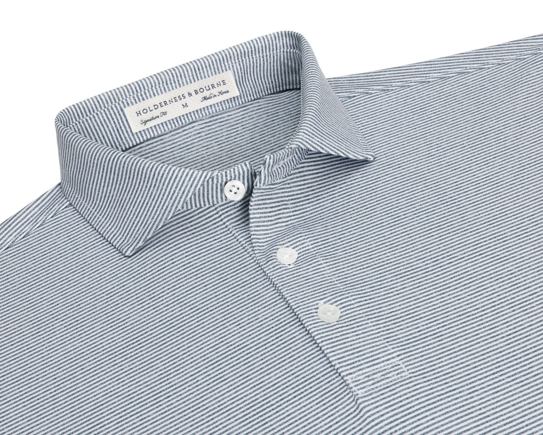 The Perkins Shirt - Heathered California Spruce &amp; White