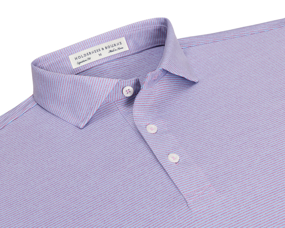 The Perkins Shirt - Vista Blue &amp; Heathered Faded Mauve