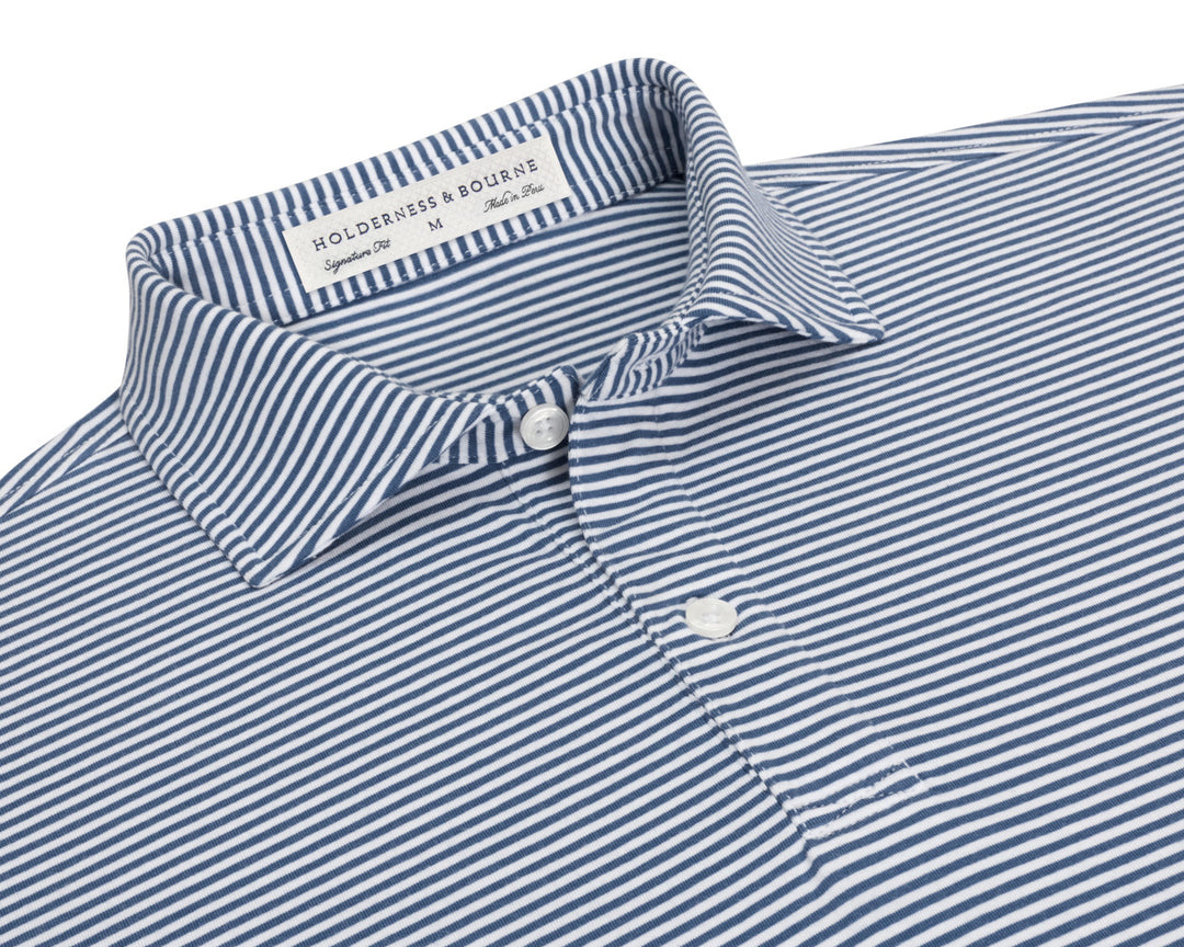 The Herron Shirt - Pacific Blue &amp; White