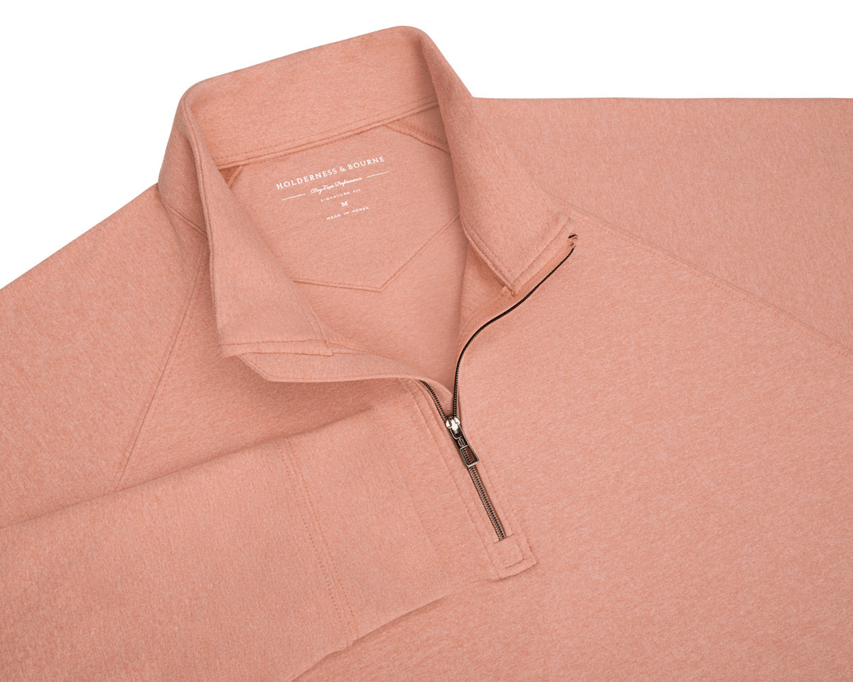 The Westland Quarter-Zip - Heathered Nectarine