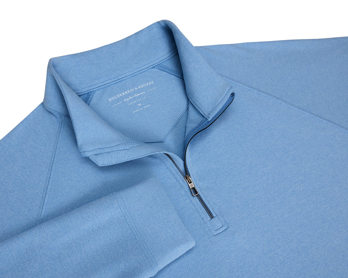 The Westland Quarter-Zip - Heathered Vista Blue
