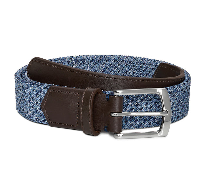 The Fischer Belt - Slate &amp; Navy Basketweave