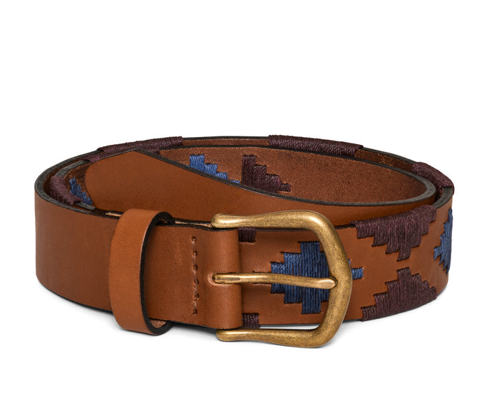 The Barker Belt - Chestnut/Vineyard/Navy
