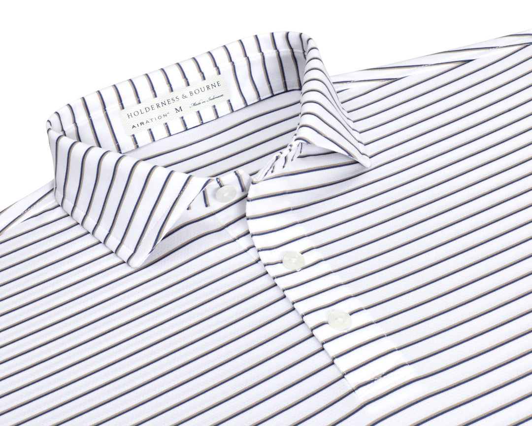 The Springer Shirt - White/Dune/Pacific Blue