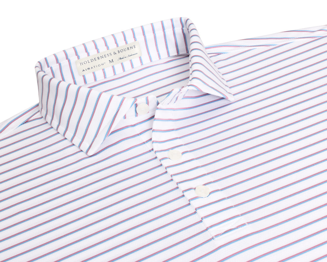 The Springer Shirt - White/Faded Mauve/Vista Blue