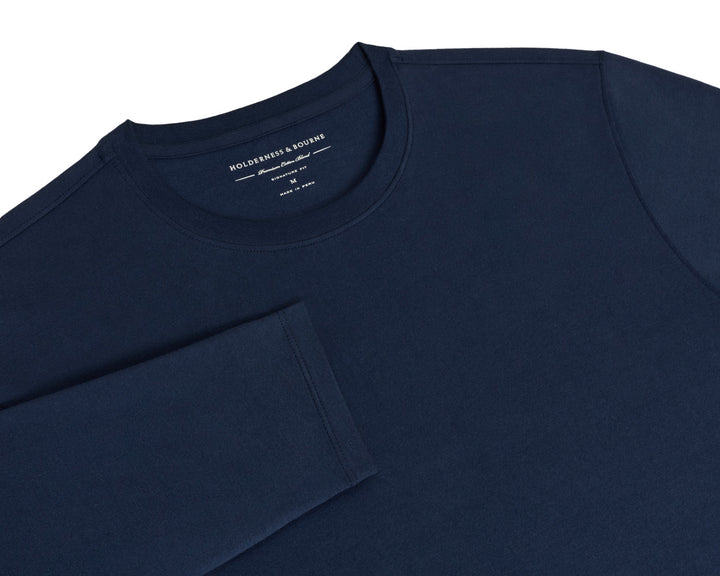 The Montague Long Sleeve T-Shirt - Navy