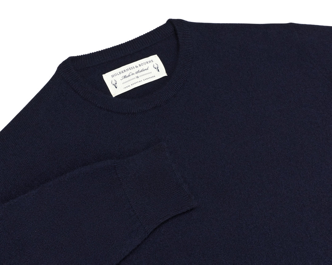 The Buckley Crewneck Sweater - Heathered Dark Navy