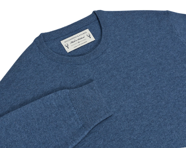 The Buckley Crewneck Sweater - Heathered Pacific Blue