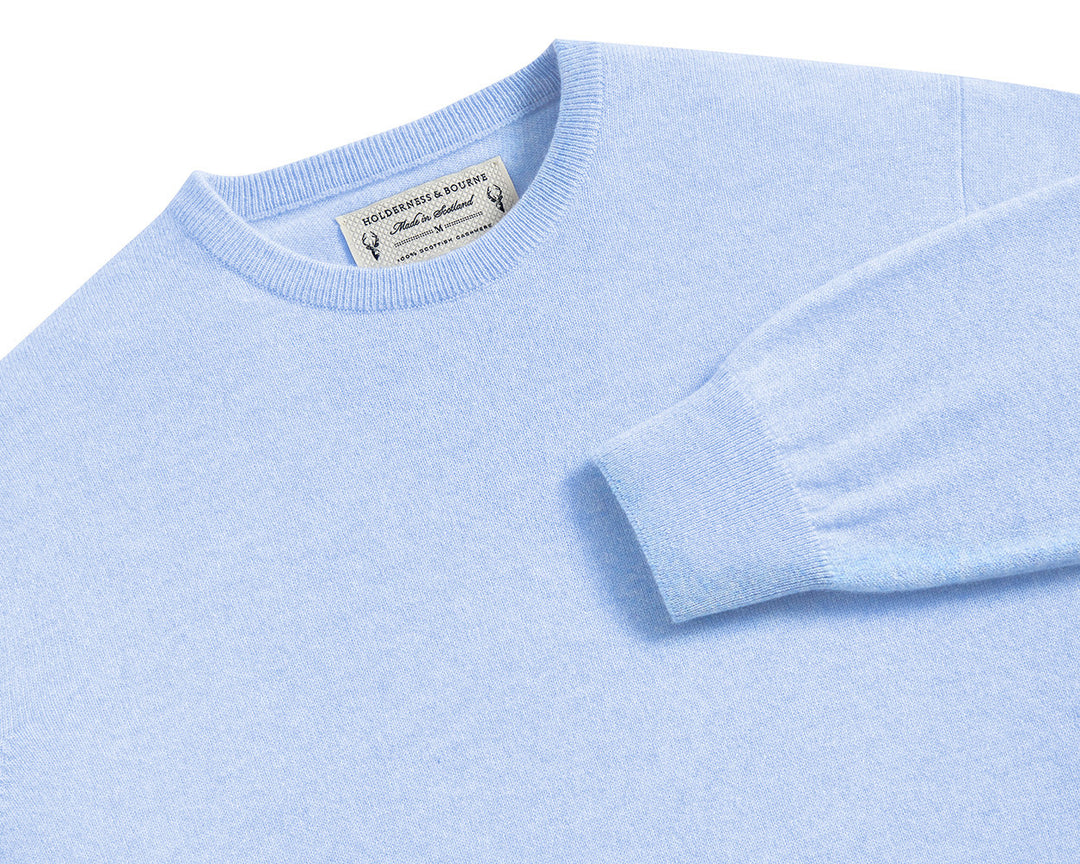 The Buckley Crewneck Sweater - Heathered Skye