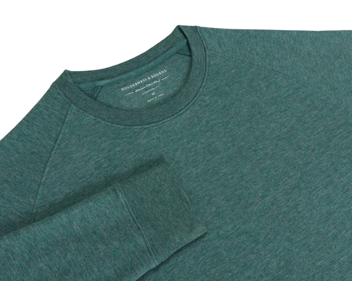 The Kennedy Crewneck - Heathered California Spruce
