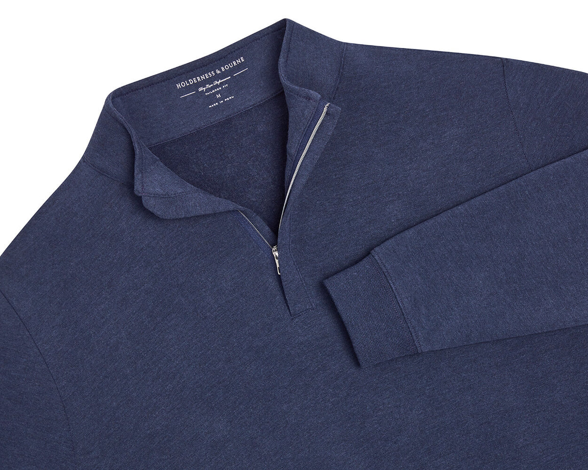 The Harper Quarter-Zip - Heathered Atlantic
