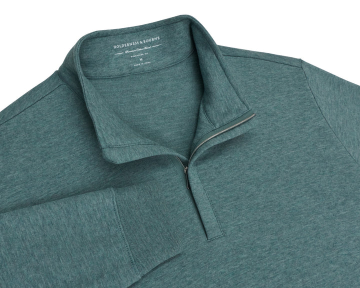 The Harper Quarter-Zip - Heathered California Spruce