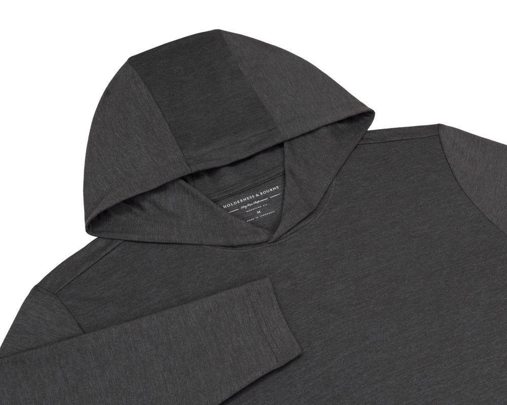 The Stowe Hoodie - Heathered Dark Charcoal