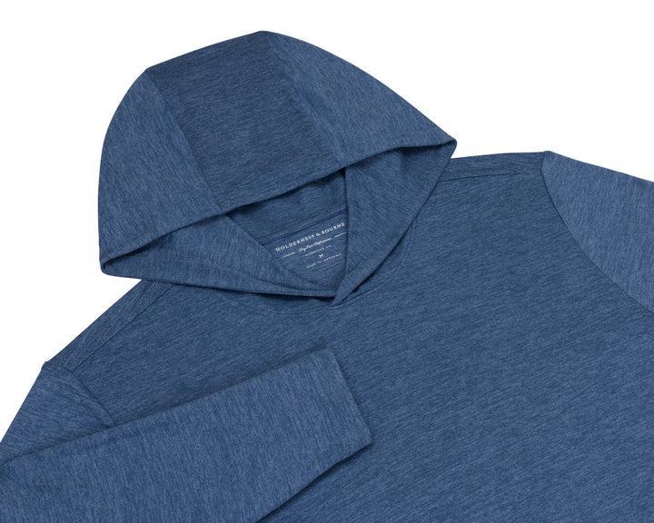 The Stowe Hoodie - Heathered Pacific Blue