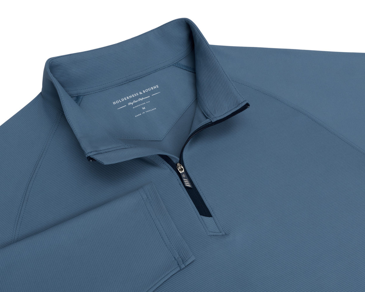 The Stuart Quarter-Zip - Pacific Blue