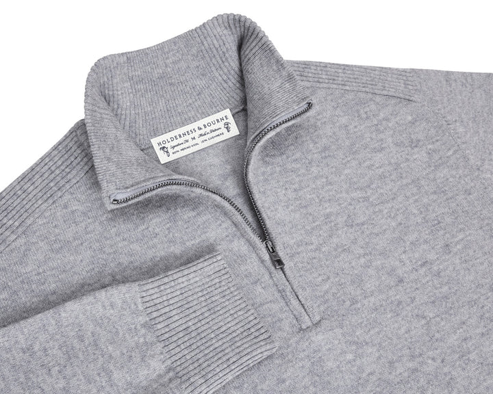 The Cunningham Quarter-Zip Sweater - Heathered Gray