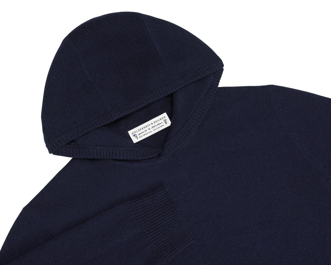 The Logan Hoodie Sweater - Heathered Navy