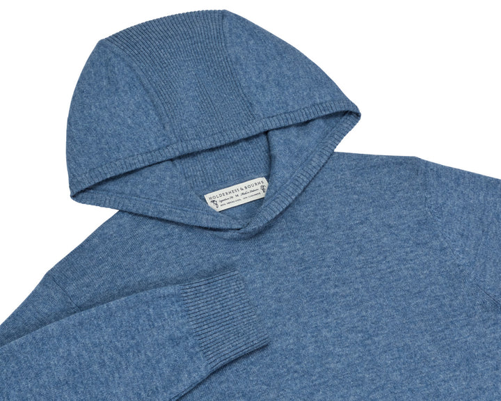 The Logan Hoodie Sweater - Heathered Pacific Blue