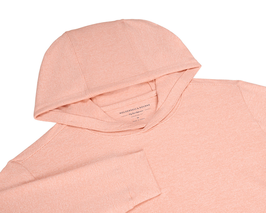 The Hamilton Hoodie - Heathered Nectarine &amp; White